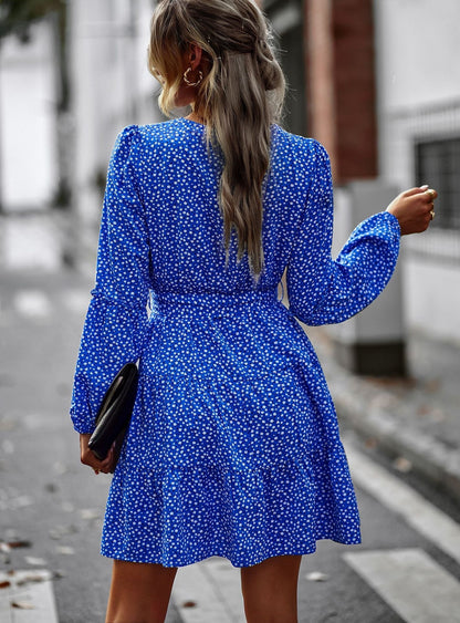 Elegantes V-Ausschnitt Retro Kleid
