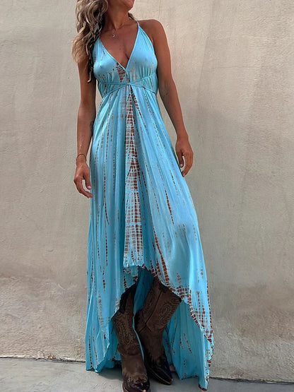 Rückenfreies Sommer-Maxikleid