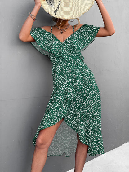 Elegantes Schulterfreies Midikleid