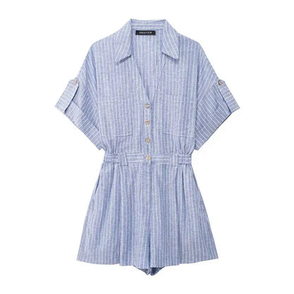Stylischer Jumpsuit Mit Streifendesign
