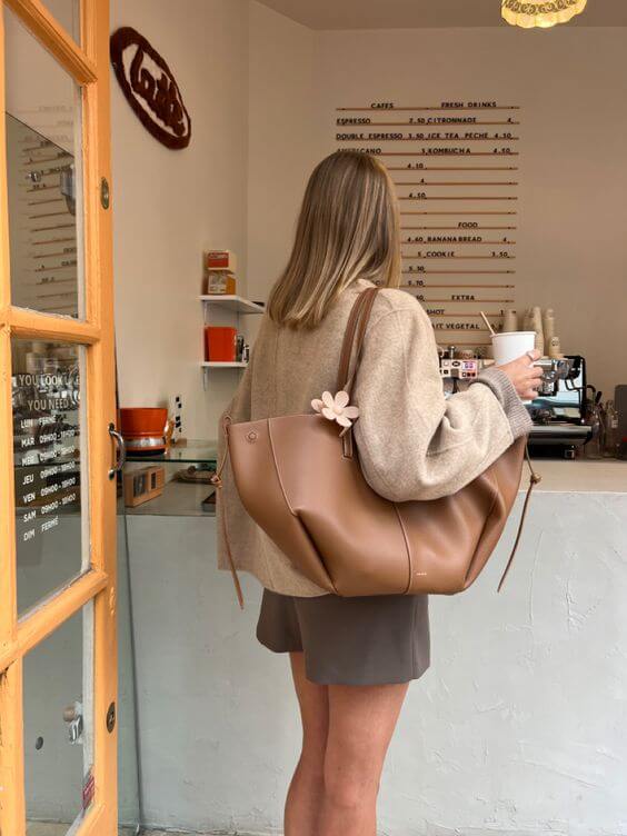 Vintage Tote Große Umhängetasche