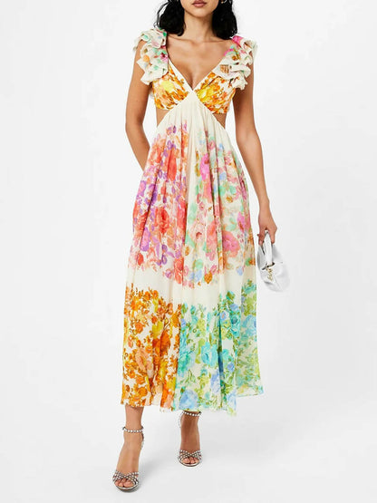 Maxikleid Mit Blumendruck