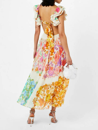 Maxikleid Mit Blumendruck