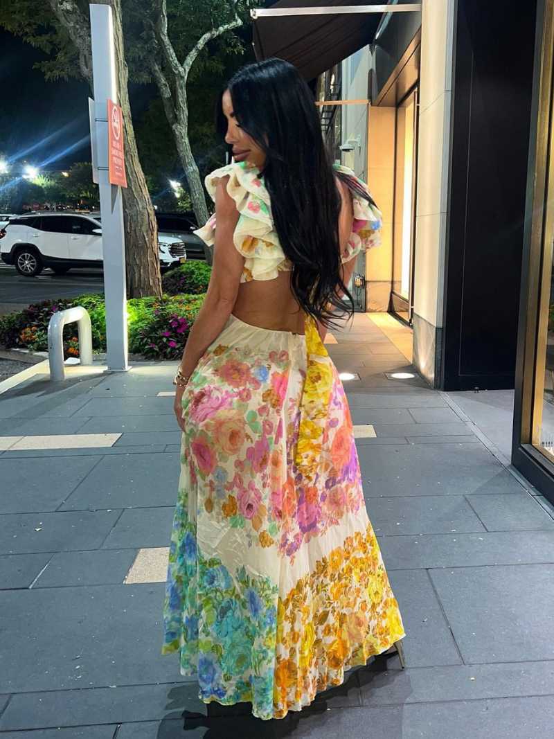 Maxikleid Mit Blumendruck