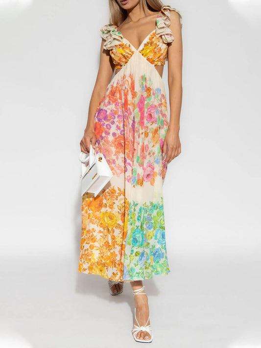 Maxikleid Mit Blumendruck