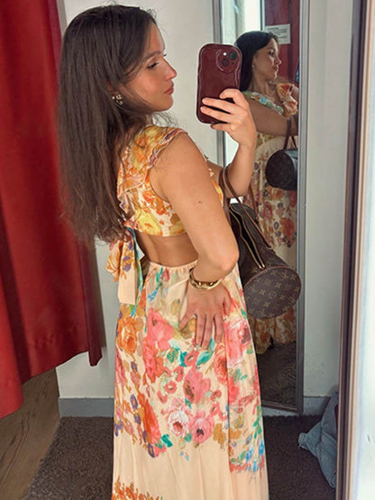 Maxikleid Mit Blumendruck