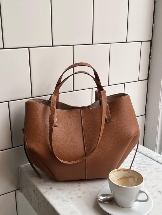 Vintage Tote Große Umhängetasche