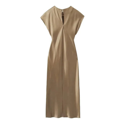 Elegantes Satin-Maxikleid