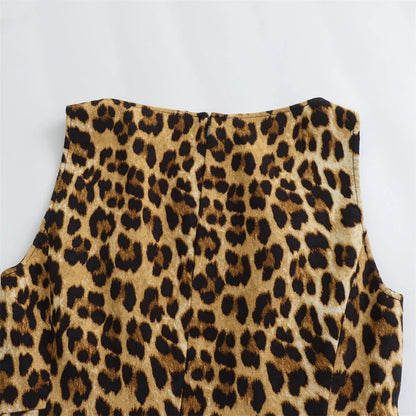 Ärmelloses Minikleid Mit Leopardenmuster
