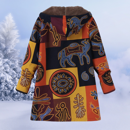 Eleganter Gemusterter Wintermantel