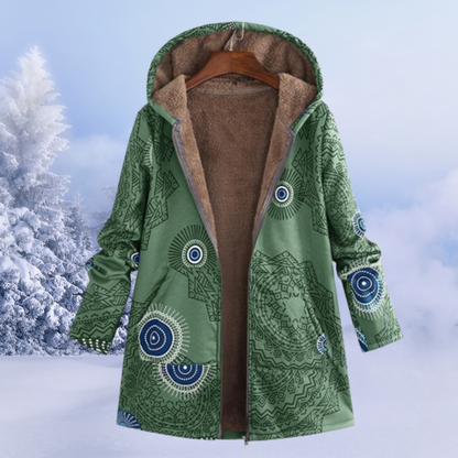 Eleganter Gemusterter Wintermantel