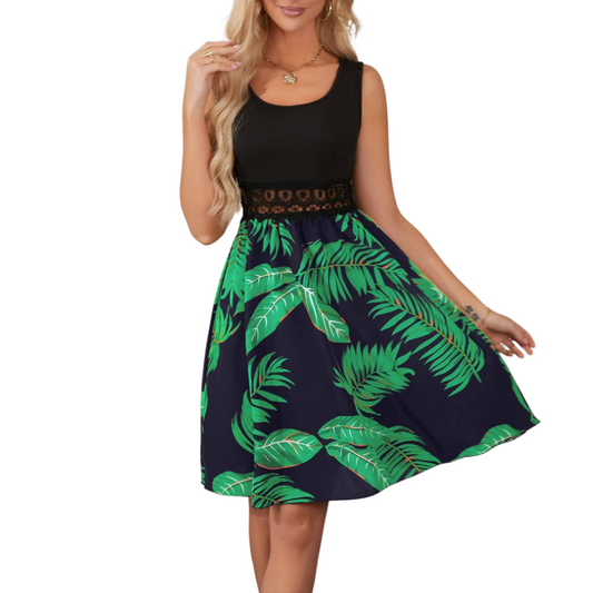 Midikleid Mit Blumenmuster