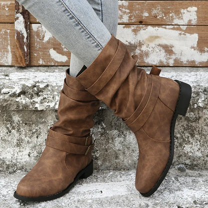 Elegante Stiefel Mit Schnallendetail