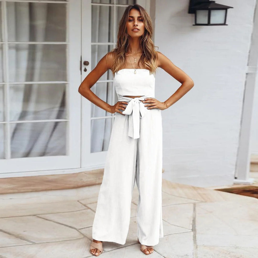 Stylischer Jumpsuit Mit Bindeband İn Der Taille