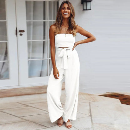Stylischer Jumpsuit Mit Bindeband İn Der Taille