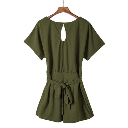 Rundhals-Jumpsuit Für Damen