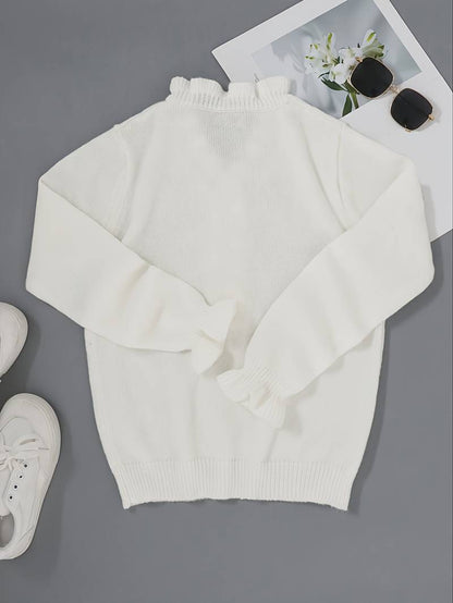 Stilvolle Bluse Mit V-Ausschnitt Und Knopfleiste