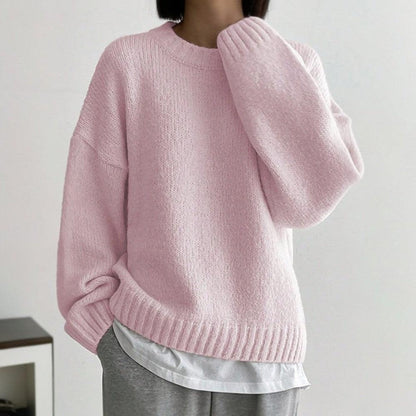 Stilvolles Design Eleganter Rosa Pullover