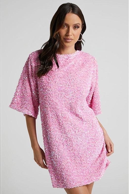 Rückenfreies Kleid Aus Samt Mit Pailletten