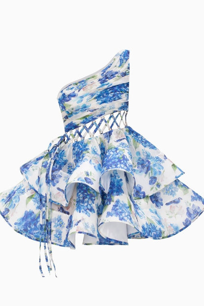 Minikleid Mit Blumenmuster Und Spitzendetails