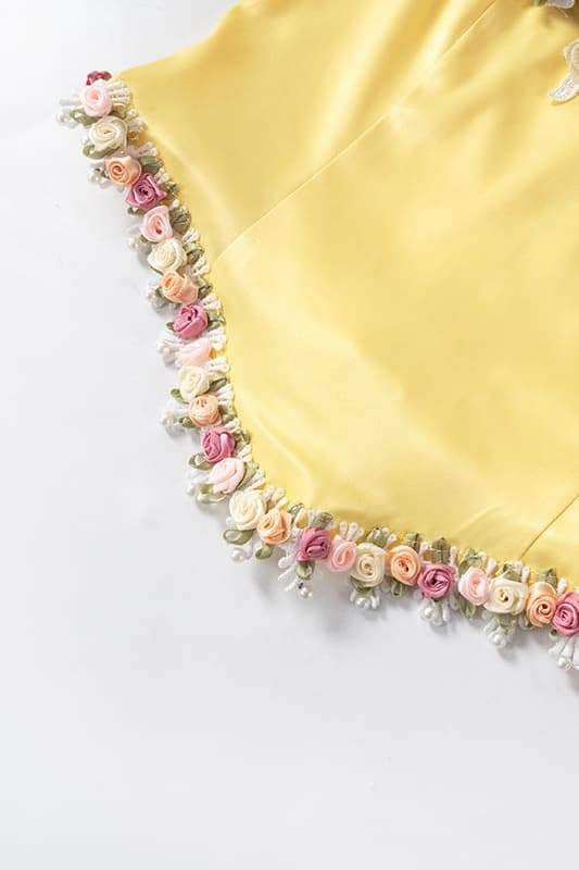 Trägerloses Crop-Top Mit Blumendetail