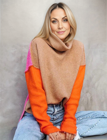 Wintertrend Color Block Pullover