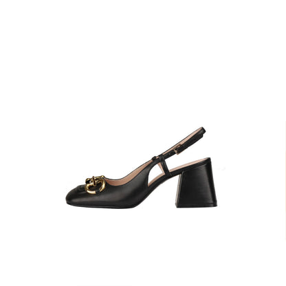 Retro Mary Jane Schuhe Mit Klobigen High Heels Und Schnallen