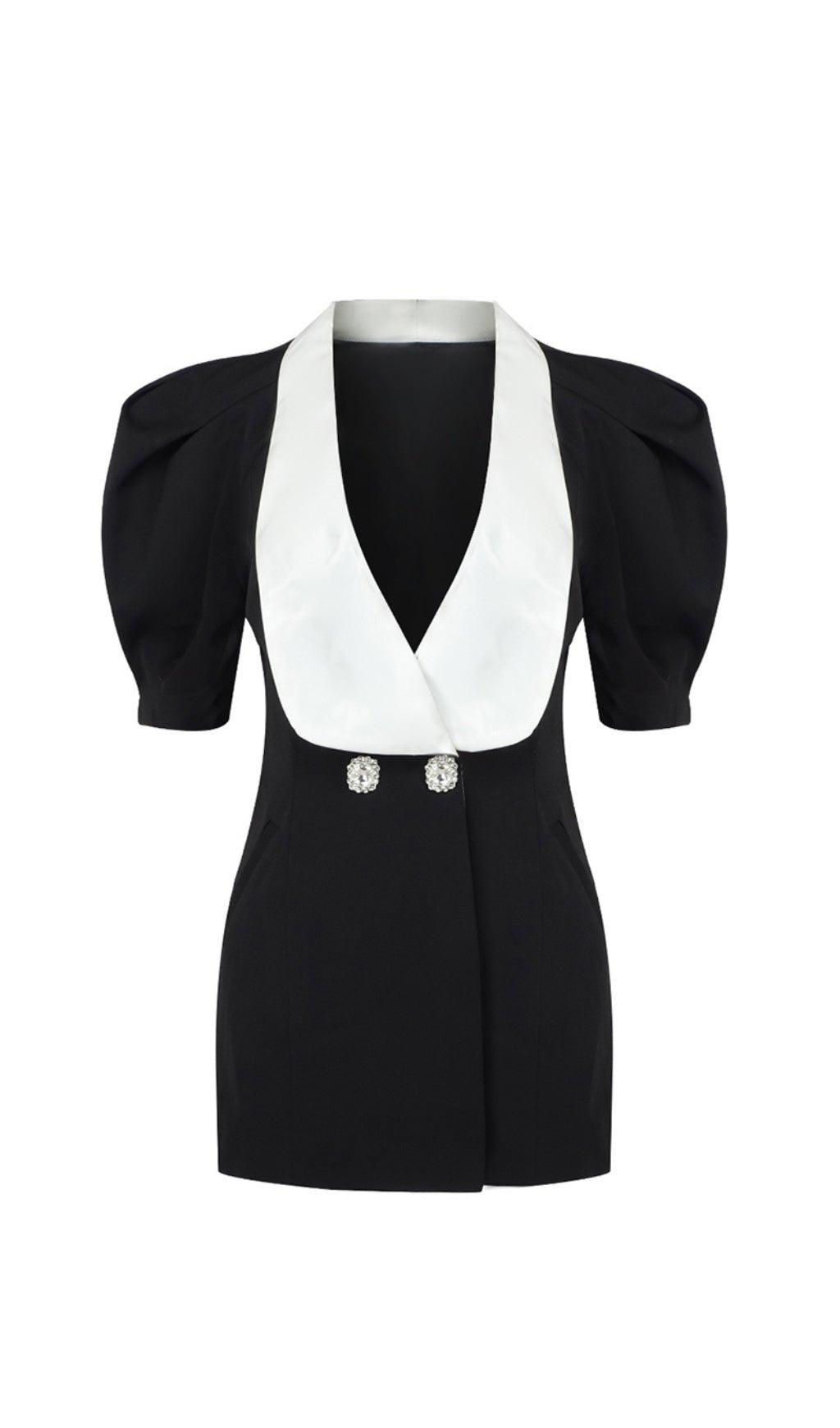 Rückenfreies Minikleid Mit V-Ausschnitt Und Schleife
