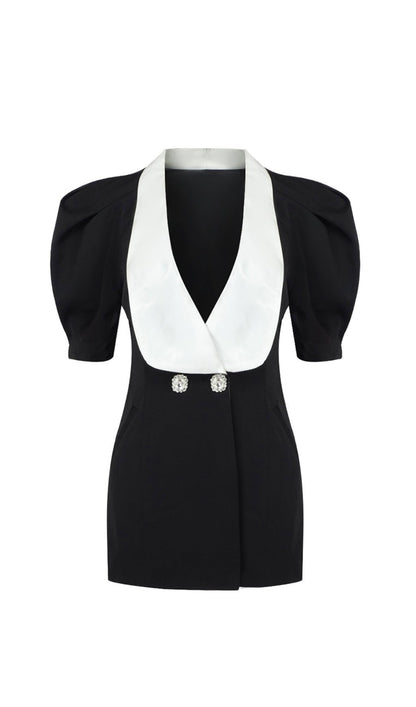 Rückenfreies Minikleid Mit V-Ausschnitt Und Schleife
