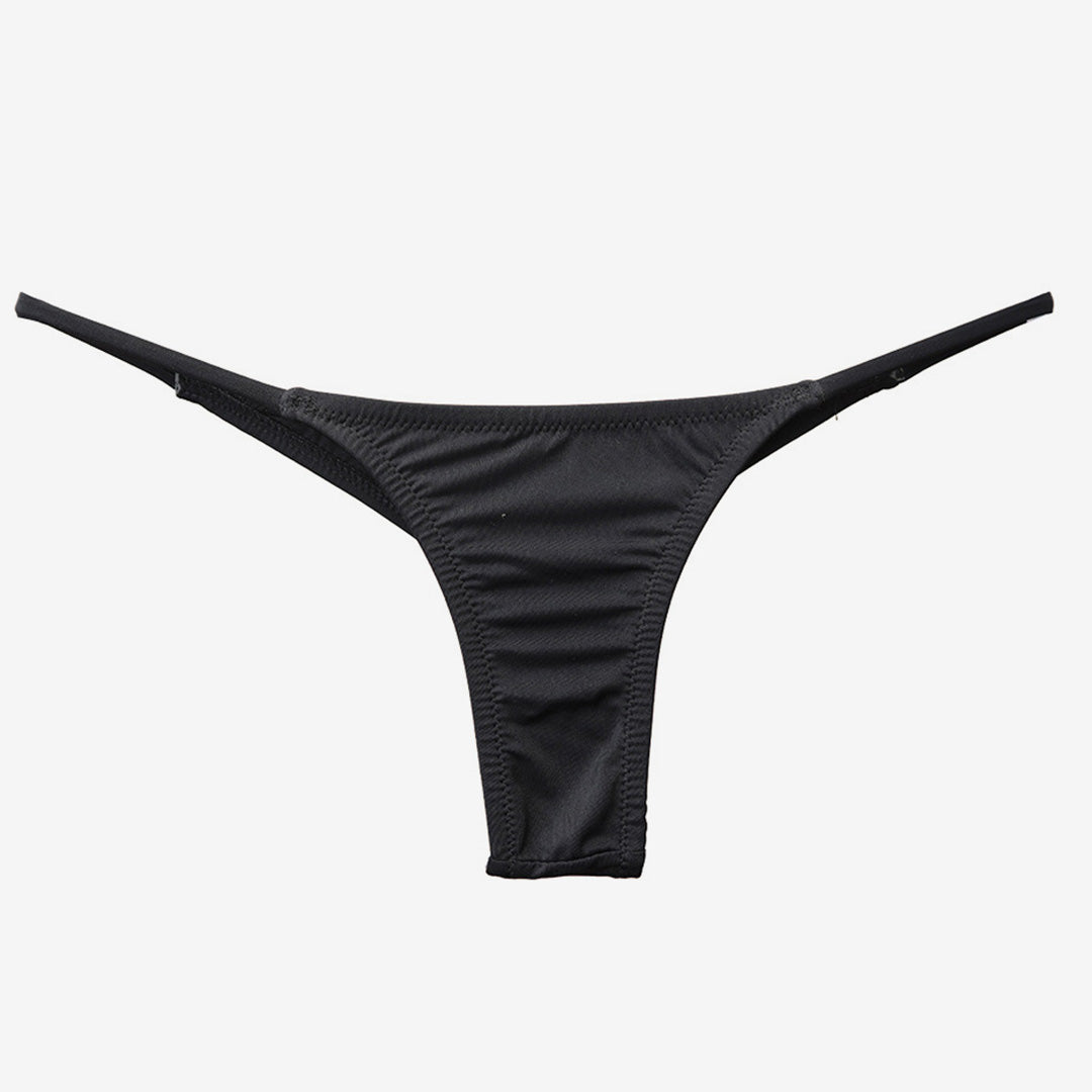 Einfarbiges, Enges String-Bikinioberteil İm Brasilianischen Stil - Schwarz