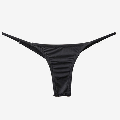 Einfarbiges, Enges String-Bikinioberteil İm Brasilianischen Stil - Schwarz