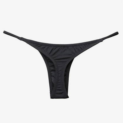 Einfarbiges, Enges String-Bikinioberteil İm Brasilianischen Stil - Schwarz