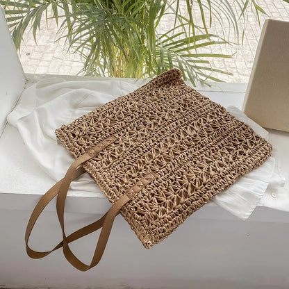 Geflochtene Sommer-Strandtasche