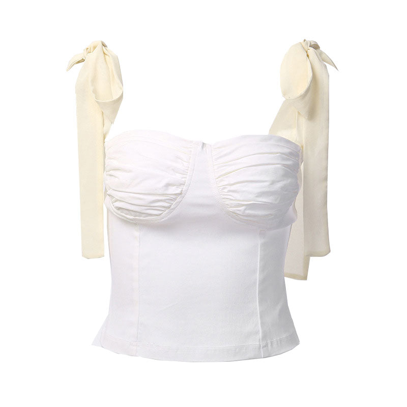 Schicker Schnür-Balkonett-Bustier Kurzes Top