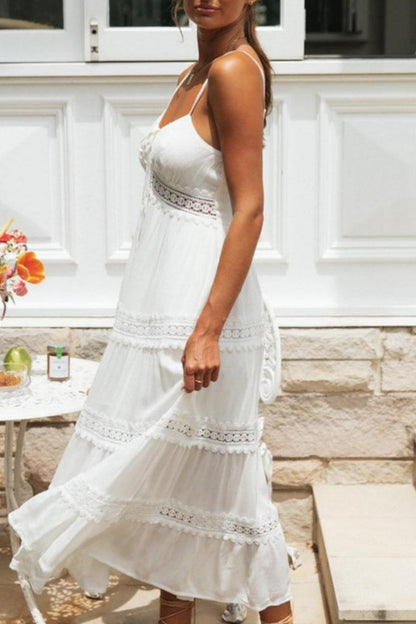 Maxikleid İn A-Linie Mit Spitzendetail
