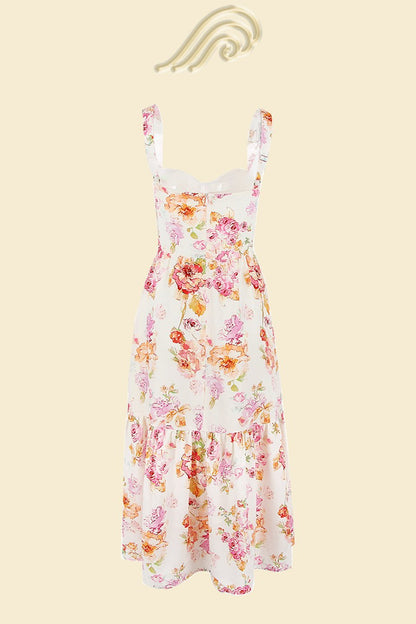 Gemustertes Ausgestelltes Midikleid