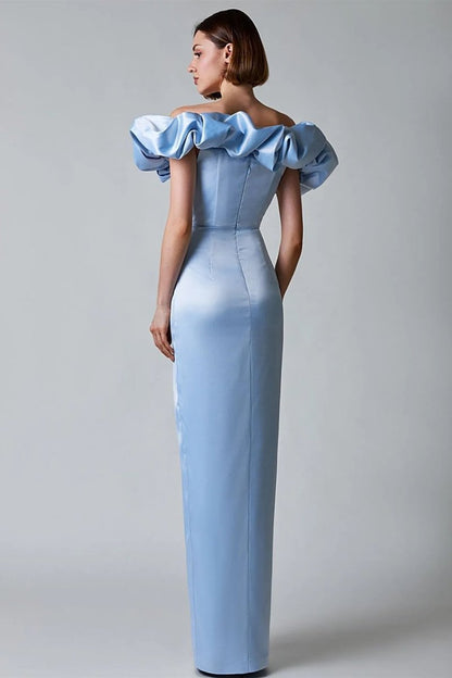 Schulterfreies Maxikleid Mit Schlitz