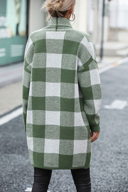 Eleganter Karierter Cardigan