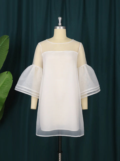 Rückenfreies Minikleid Mit Transparentem Detail