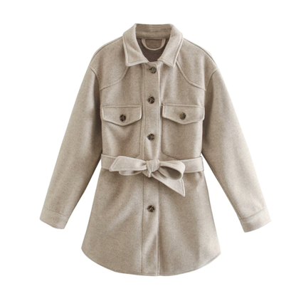 Stylische Jacke Mit Gürteldetail