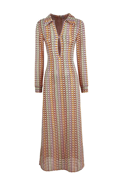 Maxikleid Aus Spitze Mit V-Ausschnitt