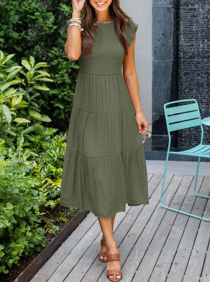 Sommerkleid Mit Rüschendetail Und Taschen