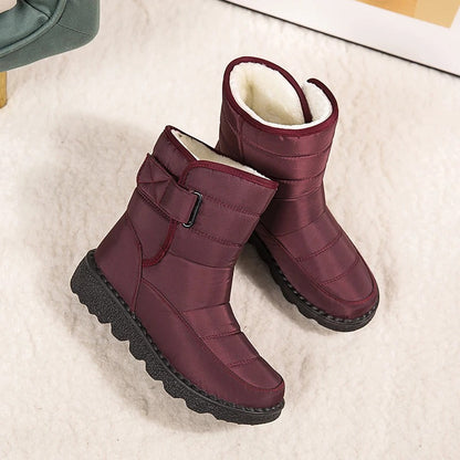 Dicke Plüsch-Winterstiefel