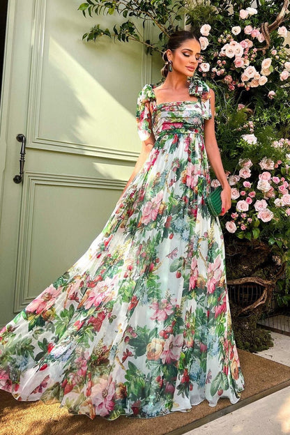 Bedrucktes Trägerloses Maxikleid „Dinah“