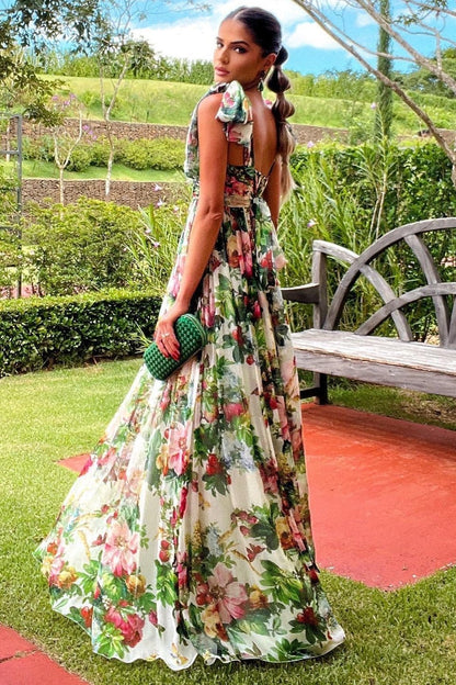 Bedrucktes Trägerloses Maxikleid „Dinah“