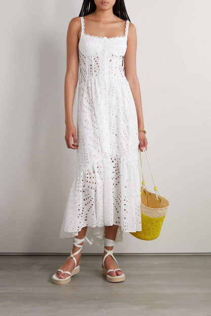 Helen Midi-Bustierkleid Aus Bestickter Spitze
