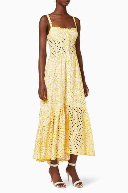 Helen Midi-Bustierkleid Aus Bestickter Spitze