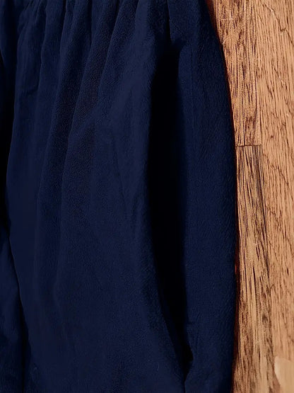 Kurzärmliges Midikleid Mit Taschen