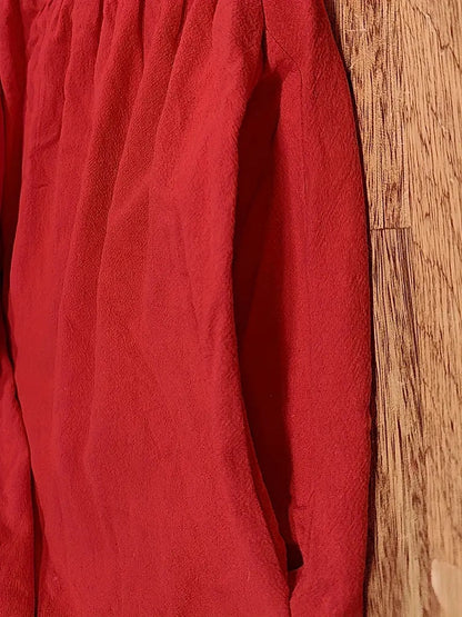 Kurzärmliges Midikleid Mit Taschen