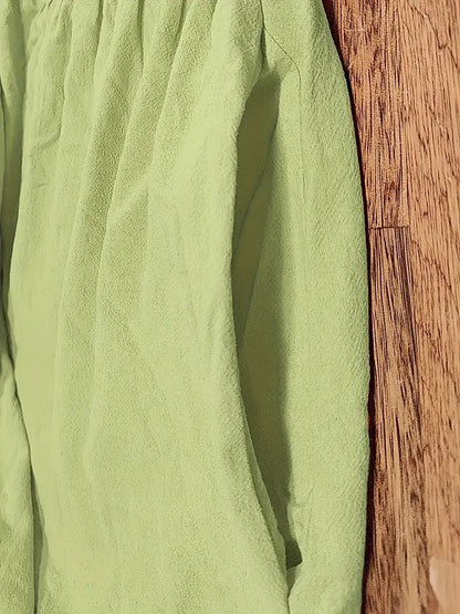 Kurzärmliges Midikleid Mit Taschen